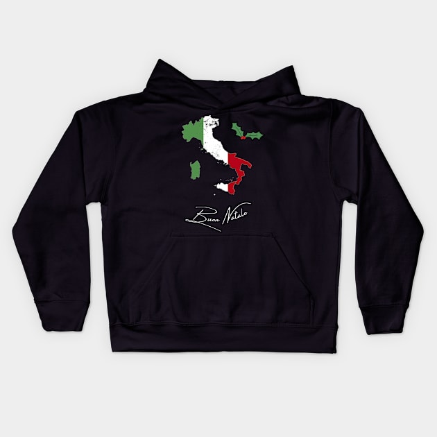 Buon Natale Version 3 Kids Hoodie by AnastasioArts